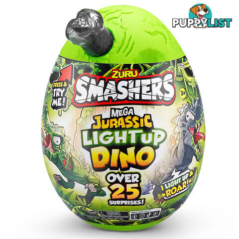 Zuru - Smashers Mega Jurassic Light Up Egg Surprise - Assorted Styles (chosen At Random) - Azazt74108 - 193052051370