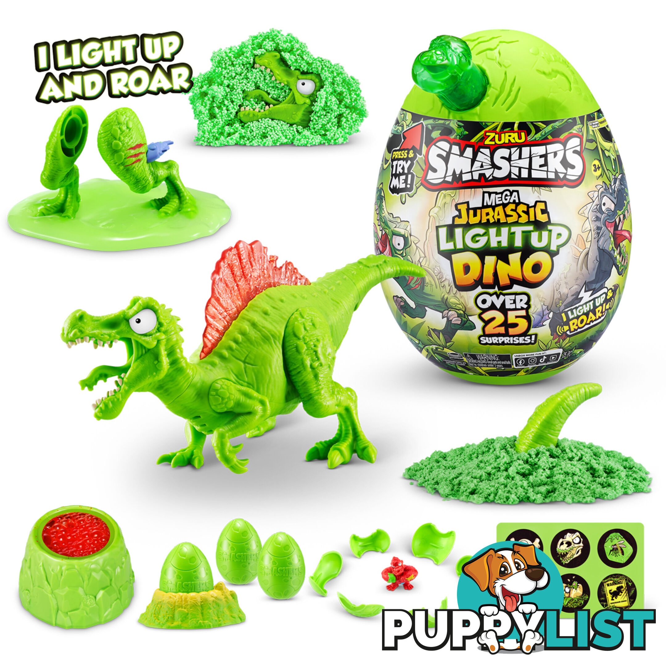 Zuru - Smashers Mega Jurassic Light Up Egg Surprise - Assorted Styles (chosen At Random) - Azazt74108 - 193052051370