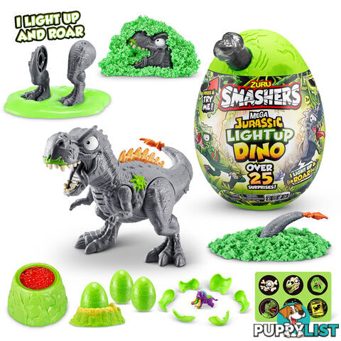 Zuru - Smashers Mega Jurassic Light Up Egg Surprise - Assorted Styles (chosen At Random) - Azazt74108 - 193052051370