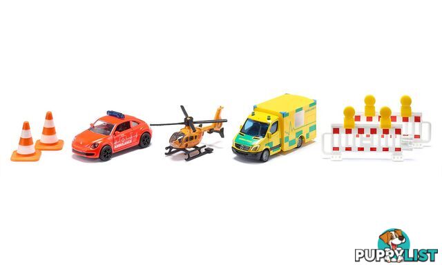 Siku - Emergency Vehicle Rescue Gift Set 3 X Vehicle Playset Includes Accessories - Mdsi6332 - 4006874063321