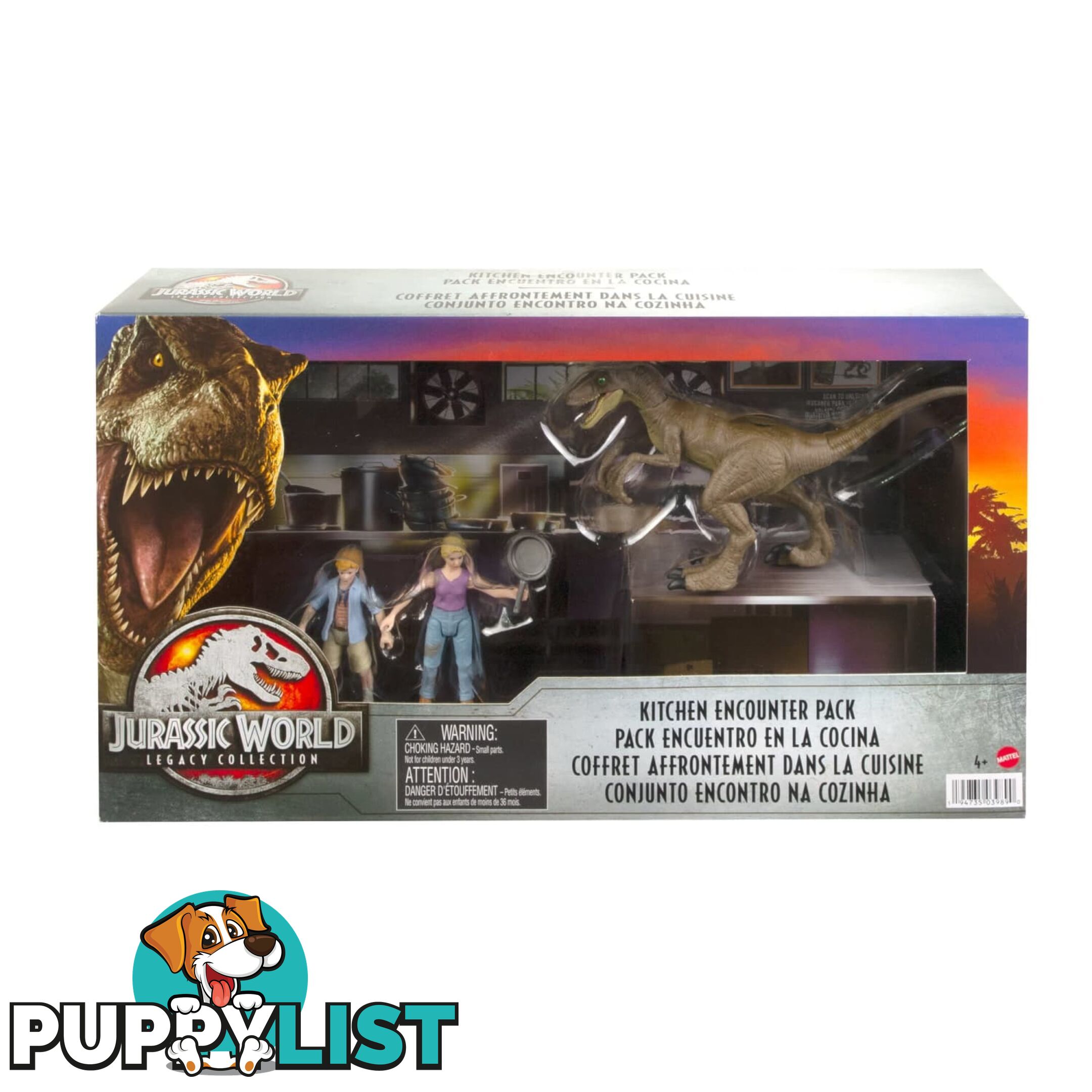 Jurassic World Legacy Collection Kitchen Encounter Tim Lex & Raptor - Mahfg62 - 194735039890