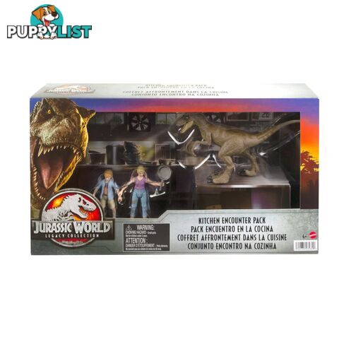 Jurassic World Legacy Collection Kitchen Encounter Tim Lex & Raptor - Mahfg62 - 194735039890