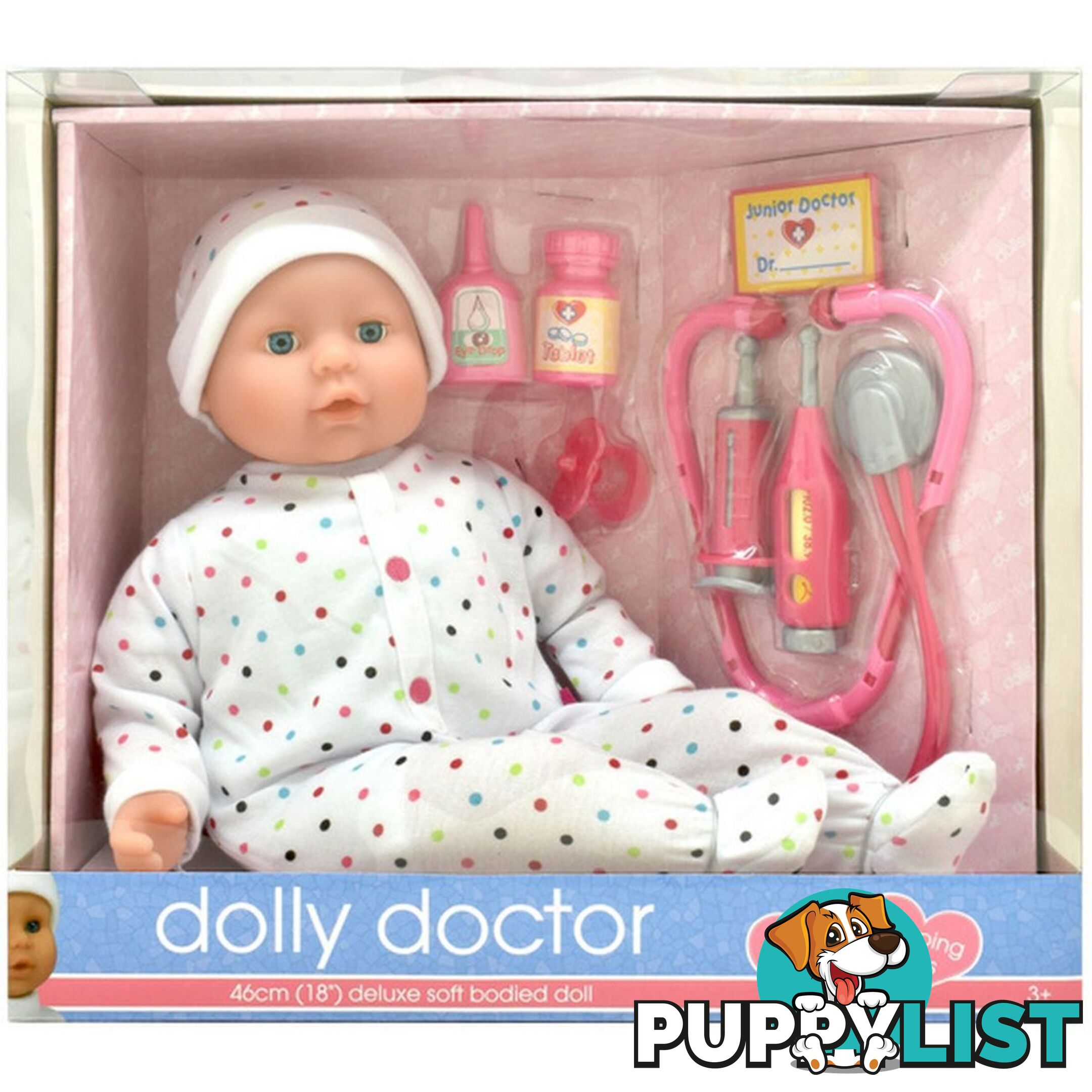 DollsWorld - Dolly Doctor Polka Dot 46cm Art64113 - 5018621603406