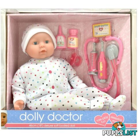 DollsWorld - Dolly Doctor Polka Dot 46cm Art64113 - 5018621603406