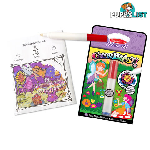 Melissa & Doug - On The Go Colorblast No-mess Colouring Pad - Fairies Mdmnd5355 - 0000772053556