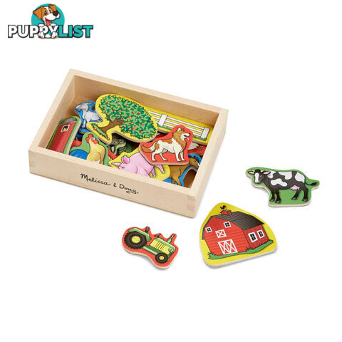 Melissa & Doug - Wooden Farm Magnets - Mdmnd9279 - 000772092791