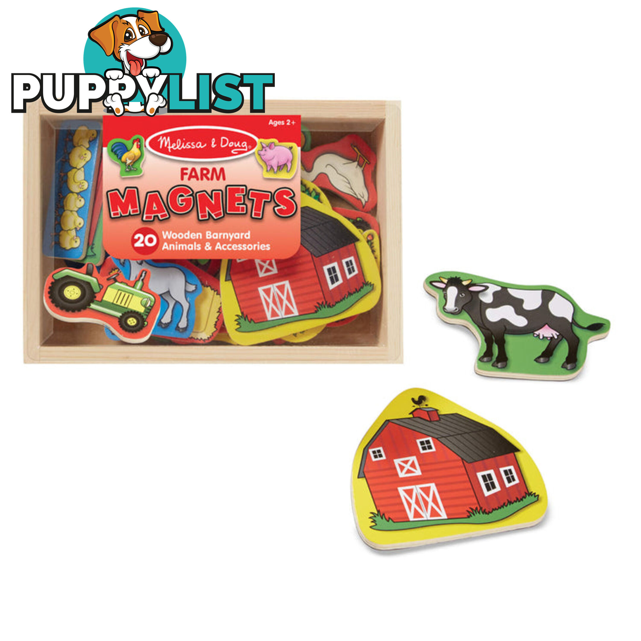 Melissa & Doug - Wooden Farm Magnets - Mdmnd9279 - 000772092791