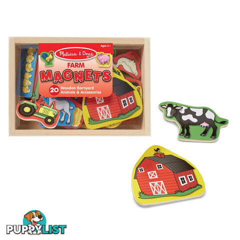 Melissa & Doug - Wooden Farm Magnets - Mdmnd9279 - 000772092791