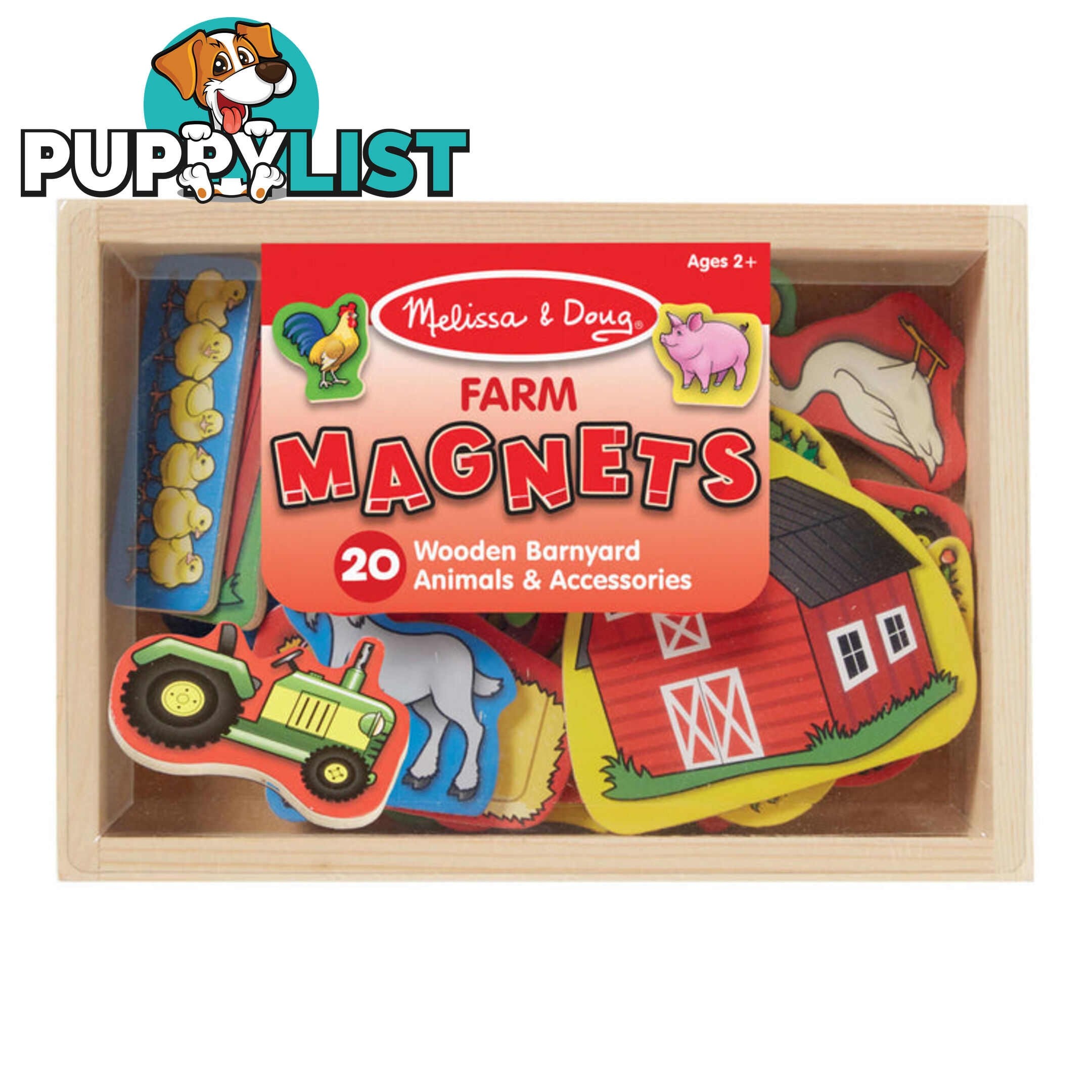 Melissa & Doug - Wooden Farm Magnets - Mdmnd9279 - 000772092791