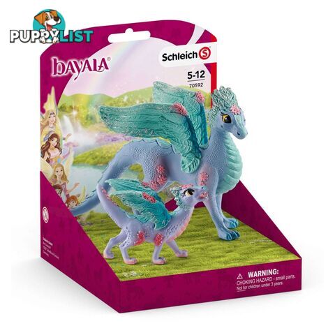 Schleich - Flower Dragon And Baby Sc70592 - 4059433036557