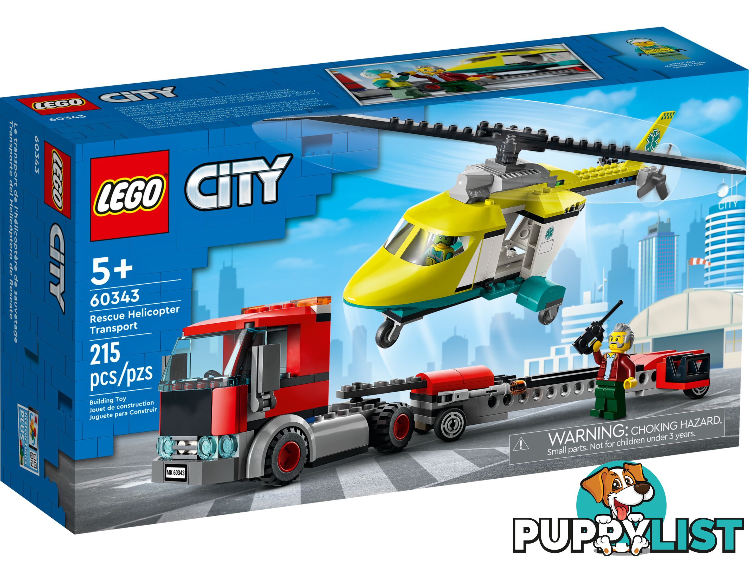 LEGO 60343 Rescue Helicopter Transport - City - 5702017161150