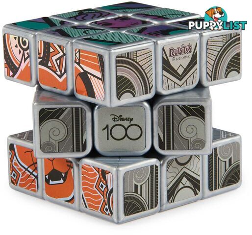 Rubiks - Disney 100th Anniversary Metallic Platinum 3x3 Cube - Si6068390 - 778988501818