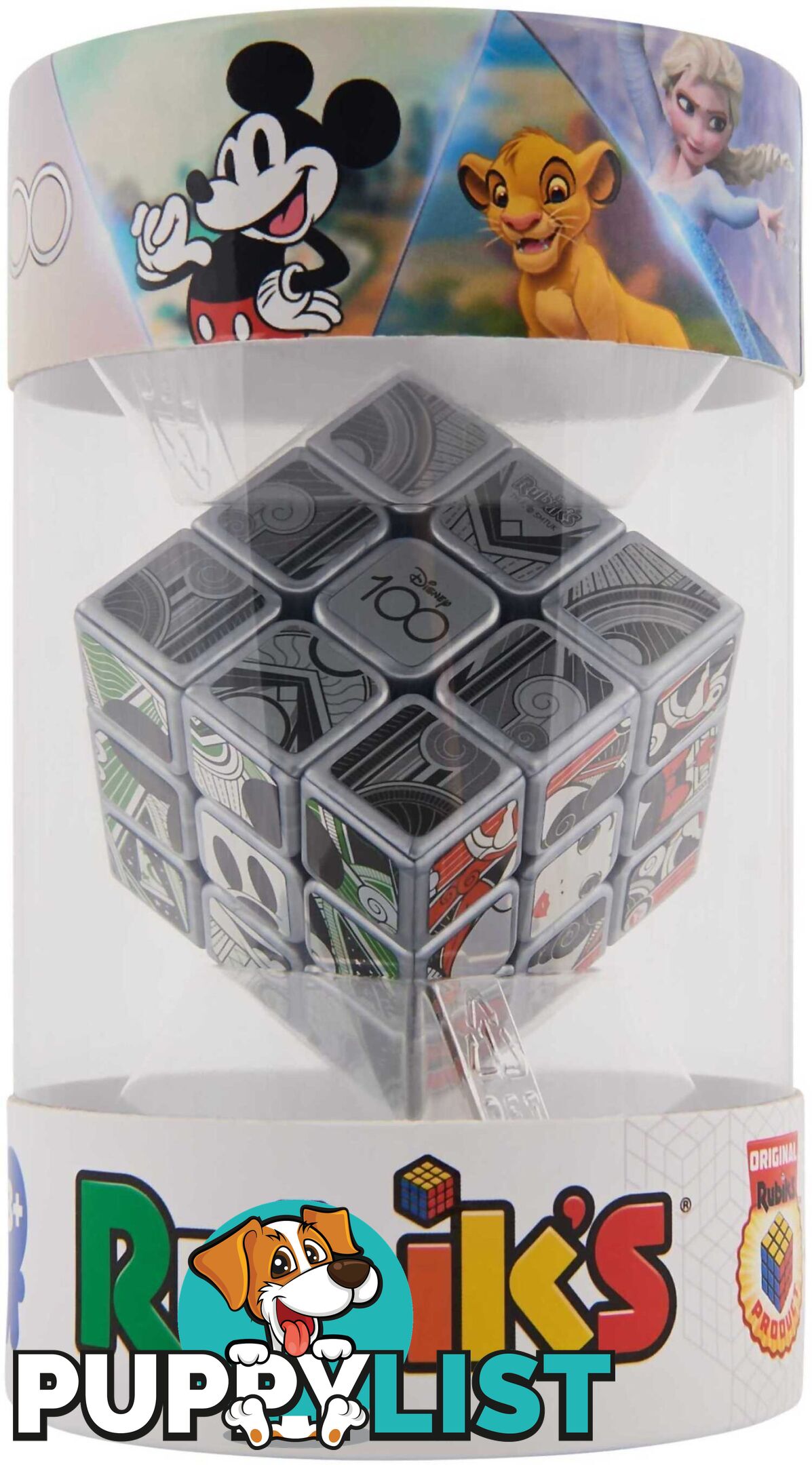 Rubiks - Disney 100th Anniversary Metallic Platinum 3x3 Cube - Si6068390 - 778988501818