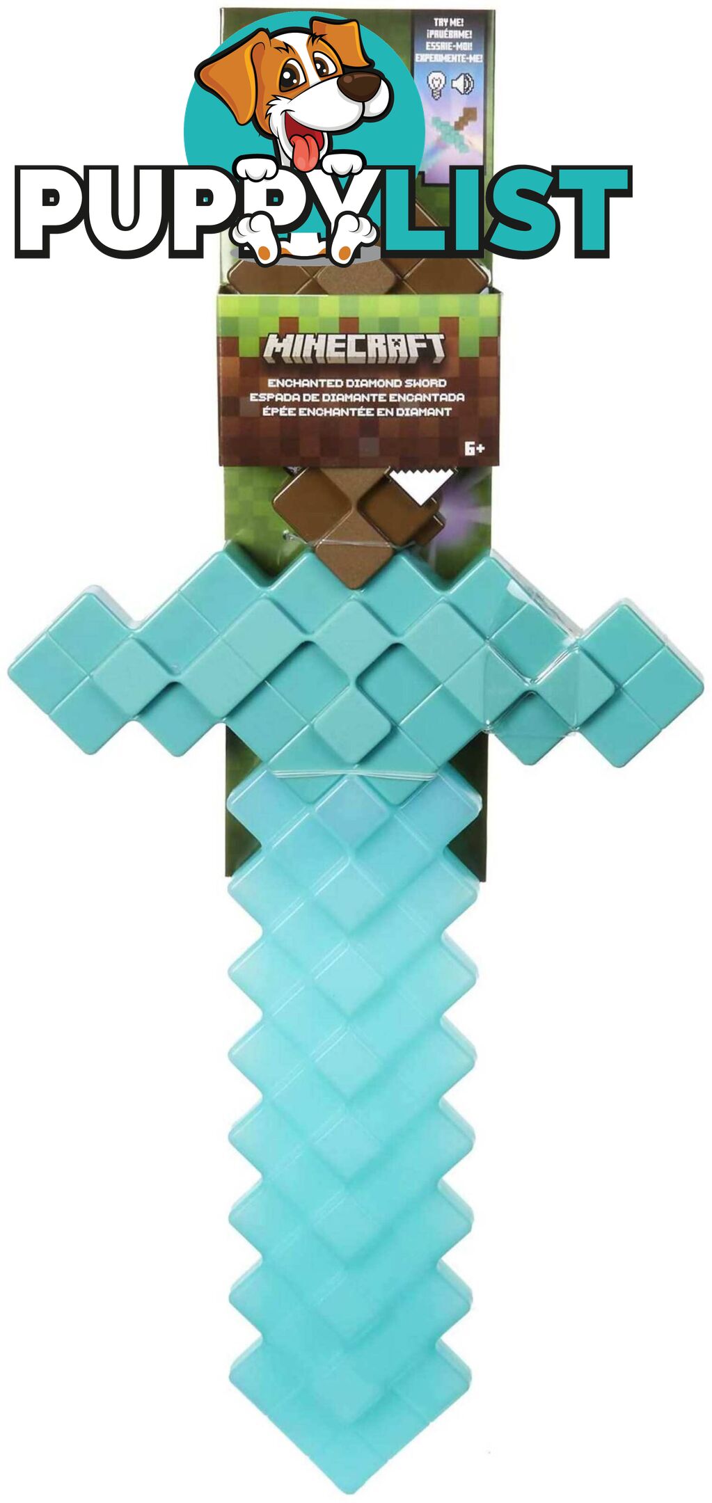 Minecraft -toys Enchanted Diamond Sword For Role-play Lights & Sounds Gift For Kids - Mahnm78 - 194735145393