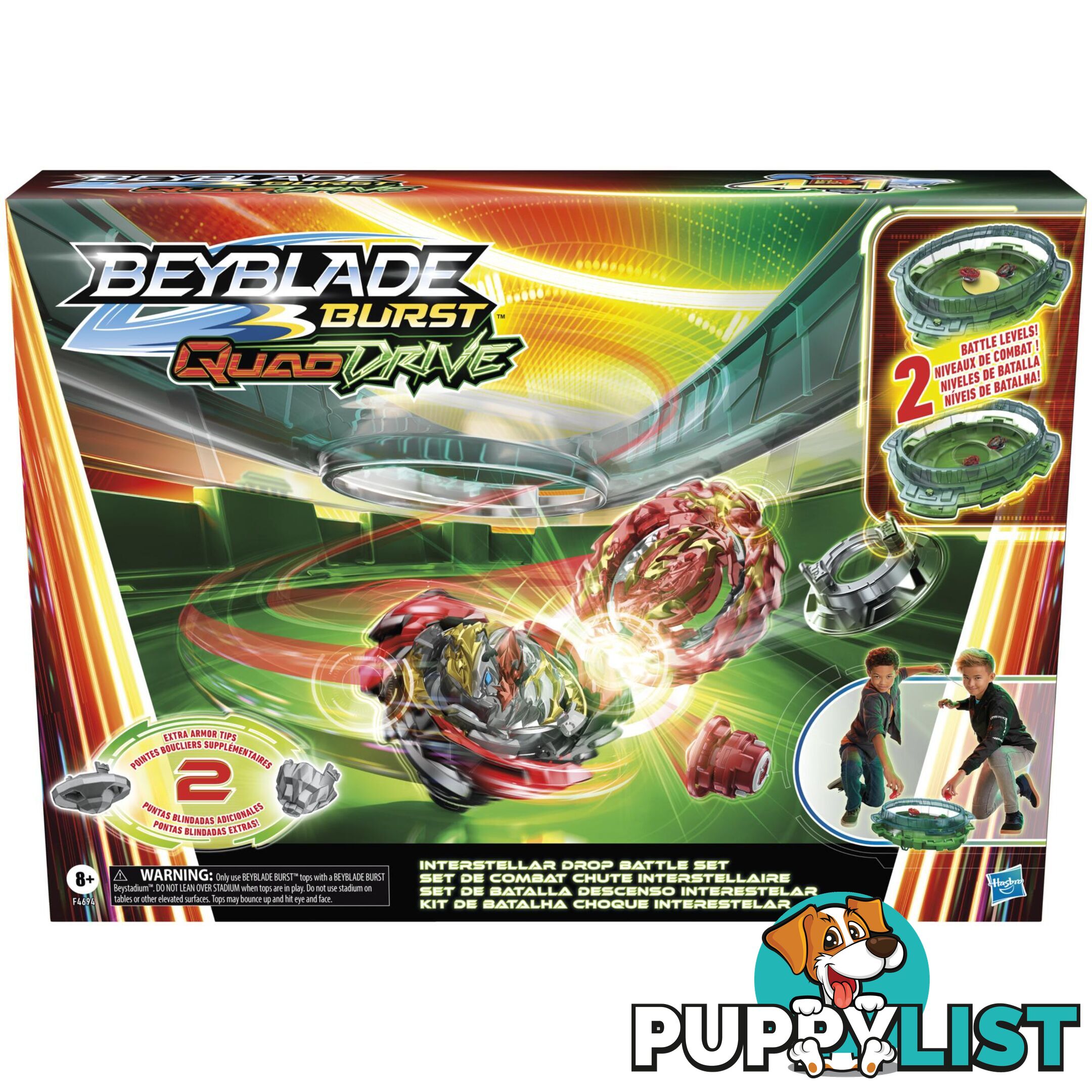 Beyblade Burst Quaddrive Interstellar Drop Battle Set Game Beystadium Hasbro - Hbf4694asoo - 195166169699