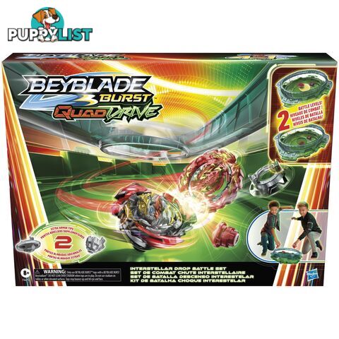 Beyblade Burst Quaddrive Interstellar Drop Battle Set Game Beystadium Hasbro - Hbf4694asoo - 195166169699