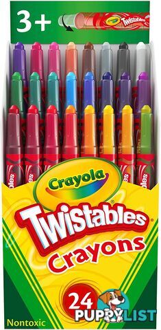 Crayola 24 Mini Twistables Crayons 24 Bright And Classic Colours Twist For Fun Great For Little Hands Crayola  Bs529724 - 71662097240