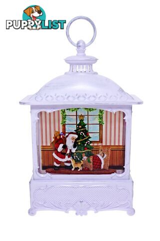 Cotton Candy - Xmas Rectangle Lantern White Santa Sleep - Ccxac372 - 9353468011370