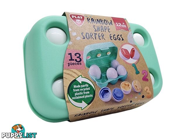 Playgo Toys Ent. Ltd - Rainbow Shape Sorter Eggs - Art16790 - 4892401048004