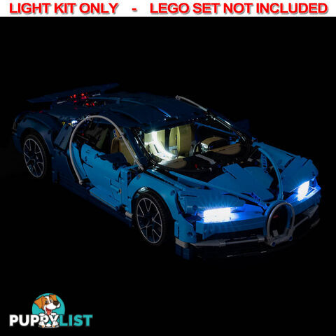 LIGHT KIT for LEGO Bugatti Chiron 2.0 42083 - Light My Bricks - 744109767890