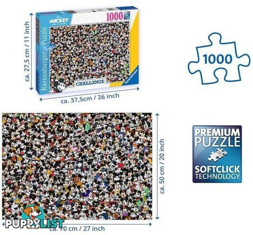 Ravensburger - Challenge Mickey Jigsaw Puzzle 1000pc - Mdrb16744 - 4005556167449