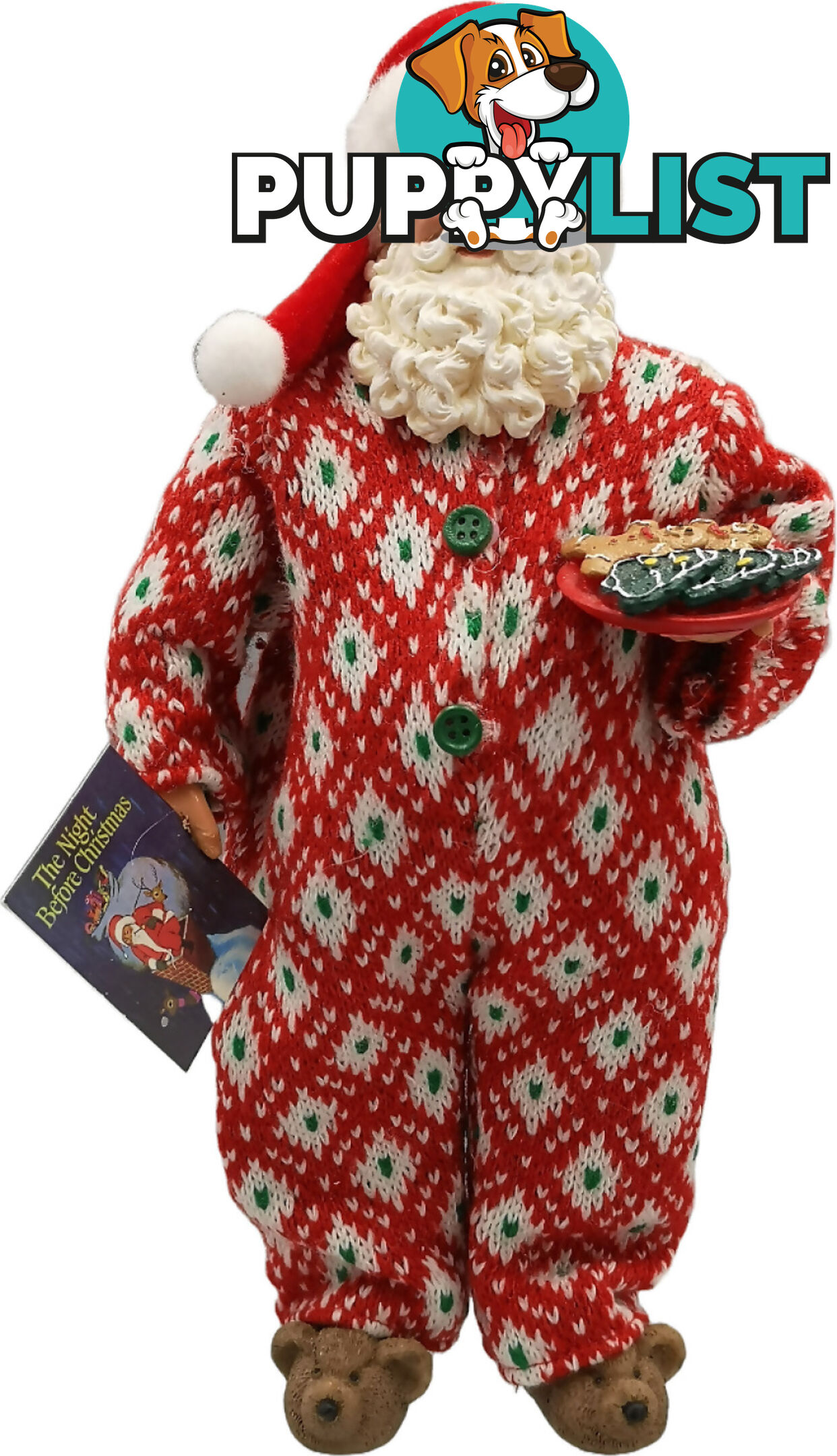 Cotton Candy - Xmas Santa Claus Pyjamas With Book Ornamental Figure - Ccxrs56 - 9353468018294