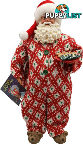 Cotton Candy - Xmas Santa Claus Pyjamas With Book Ornamental Figure - Ccxrs56 - 9353468018294