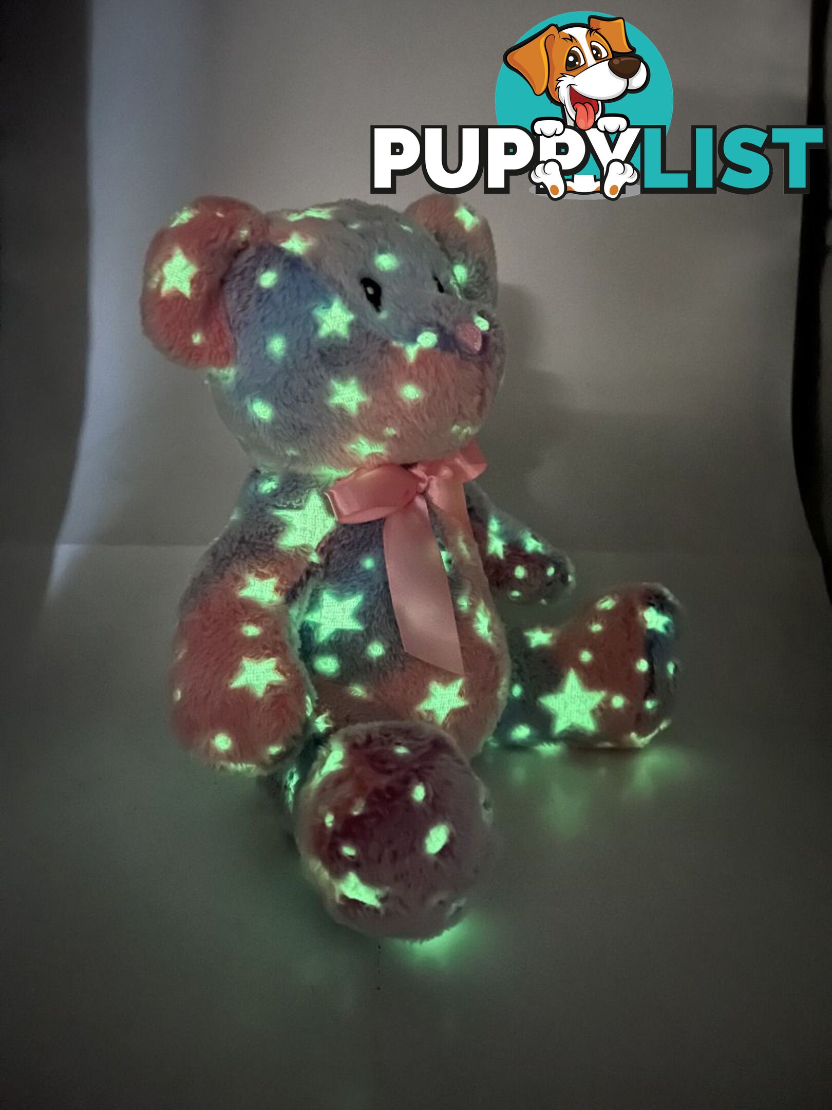 Cotton Candy - Plush Bear Beatrice Pink Multi Glow In The Dark - Ccbbr06 - 9353468017891