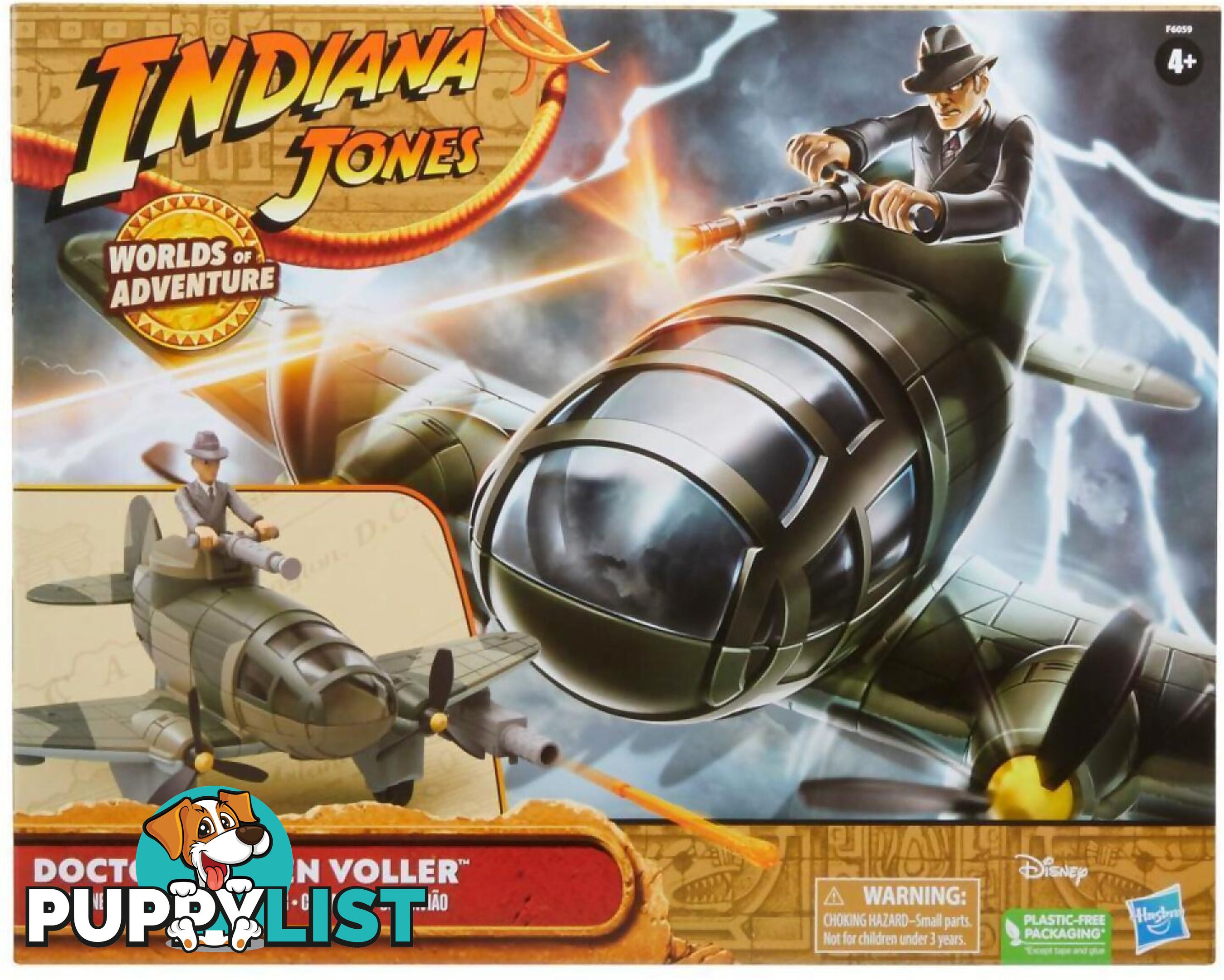 Indiana Jones - Worlds Of Adventure Doctor JÃ¼rgen Voller With Plane Figure & Vehicle 2.5inch - Hasbro - Hbf60595x00 - 0501099416737