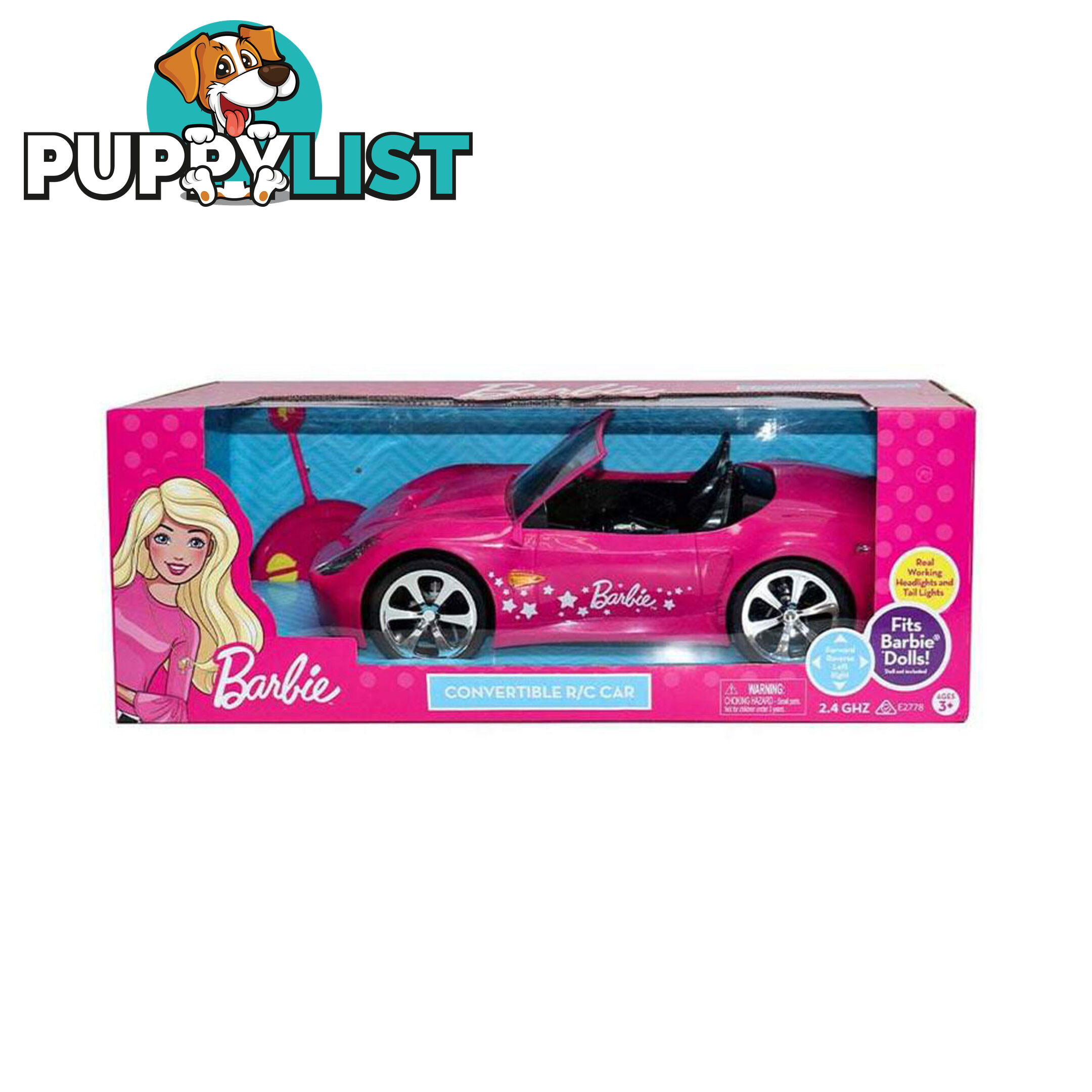 Barbie Rc Car Convertible - Hs78562 - 9317454785621