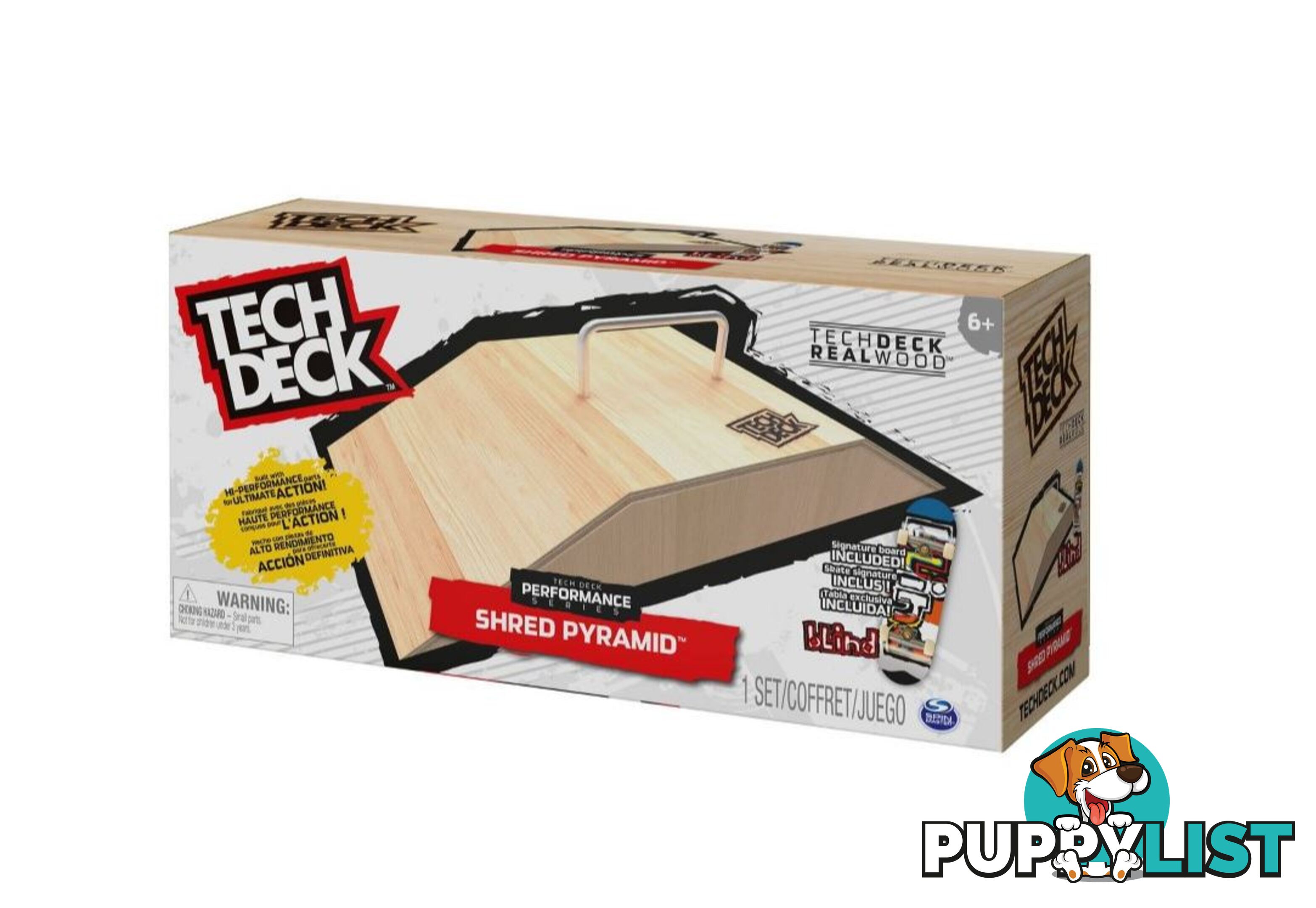 Tech Deck - Wooden Shred Pyramid Ramp - Si6063827 - 778988418208