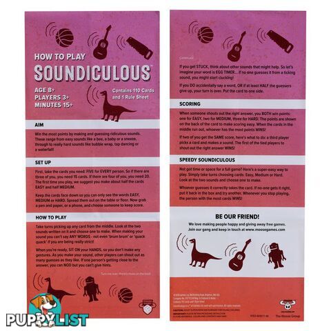 Soundiculous Card Game - Mj91023 - 630996910238