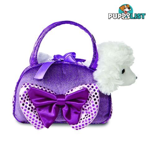 Cotton Candy -  Fancy Pals Poodle In Purple Bow Bag - Ccfp326 - 9353468016122