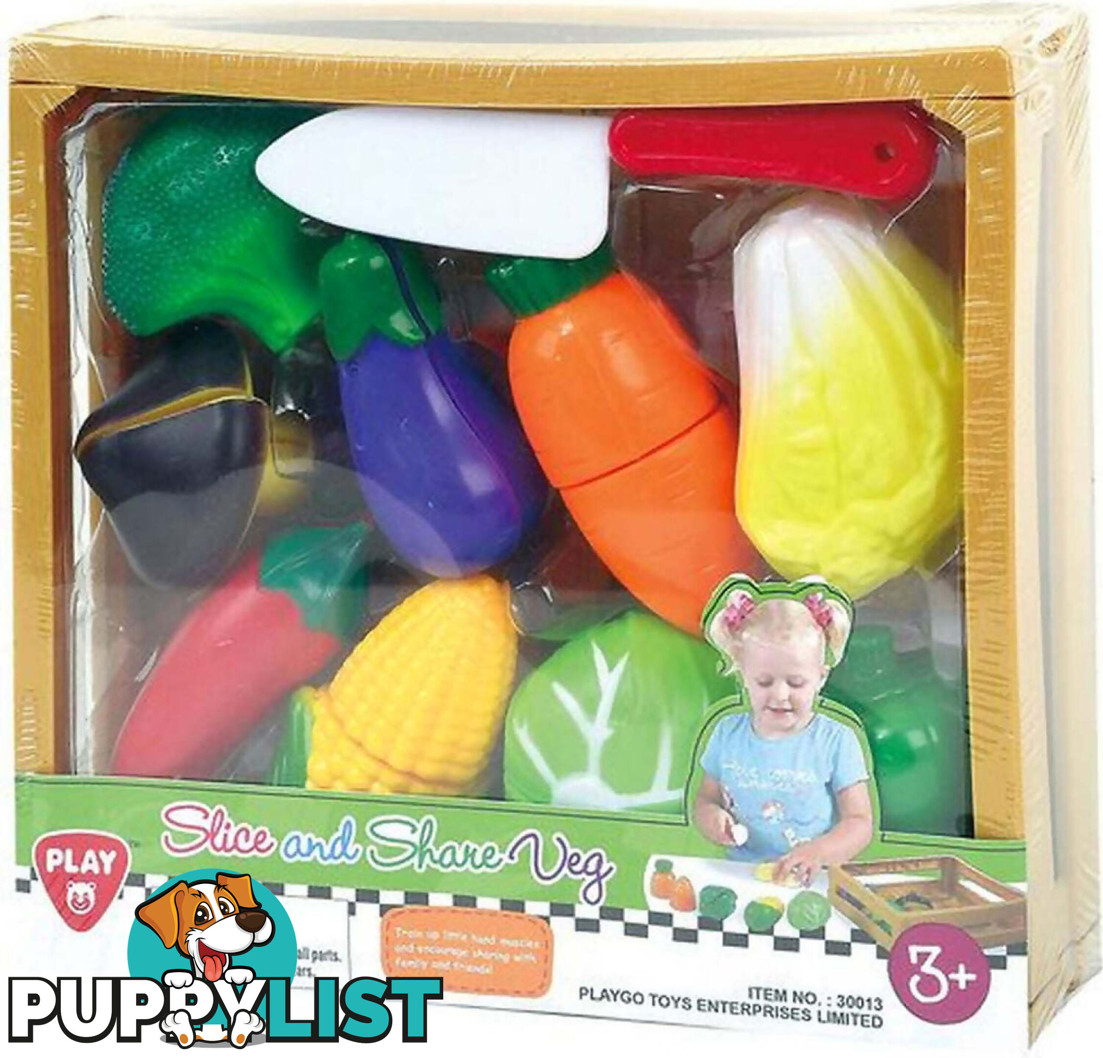 Playgo Toys Ent. Ltd. - Slice & Share Veg 11 Piece - Art64043 - 4892401300133