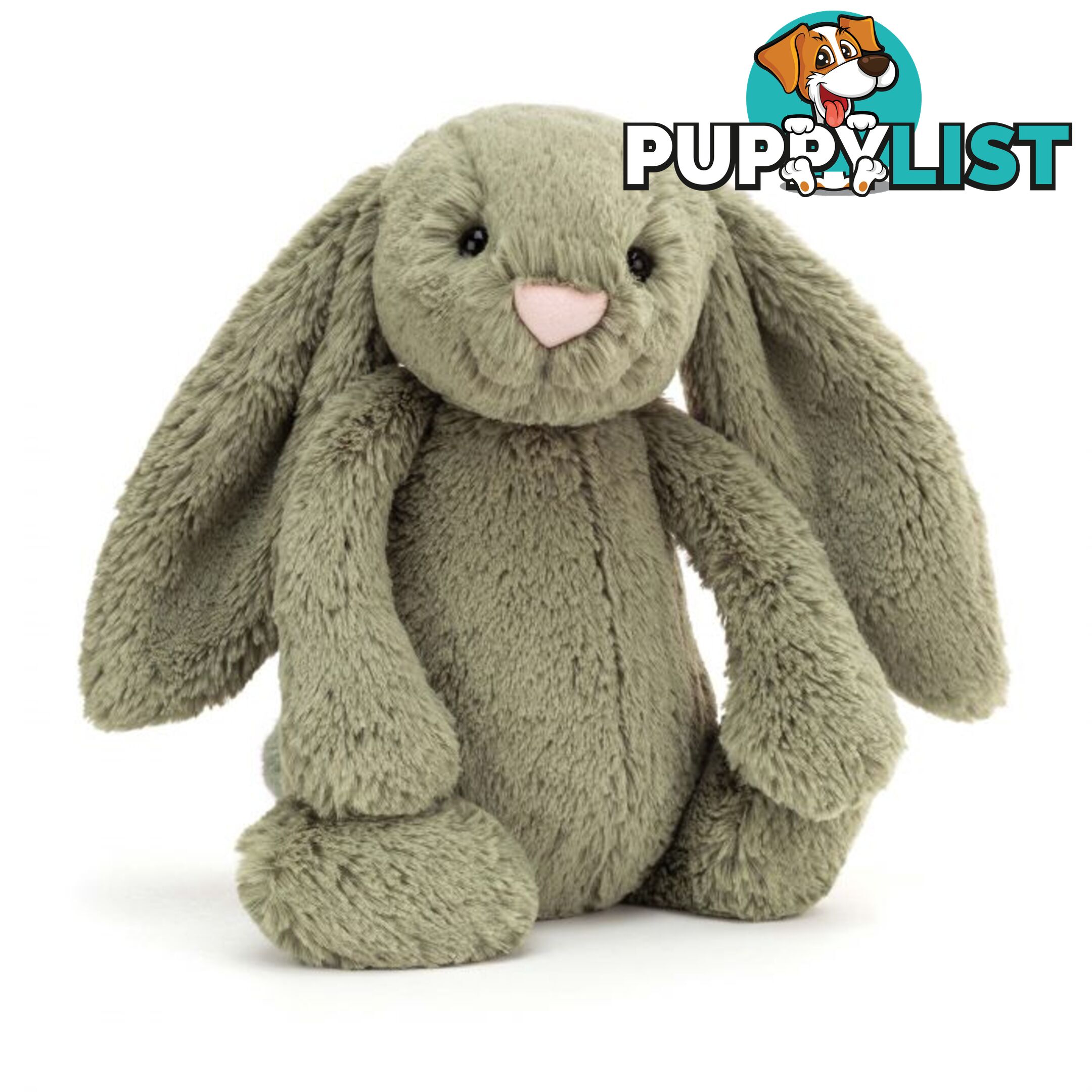 Jellycat Bashful Fern Bunny Medium Green 31x12x15cm   Bas3fern - 670983126358