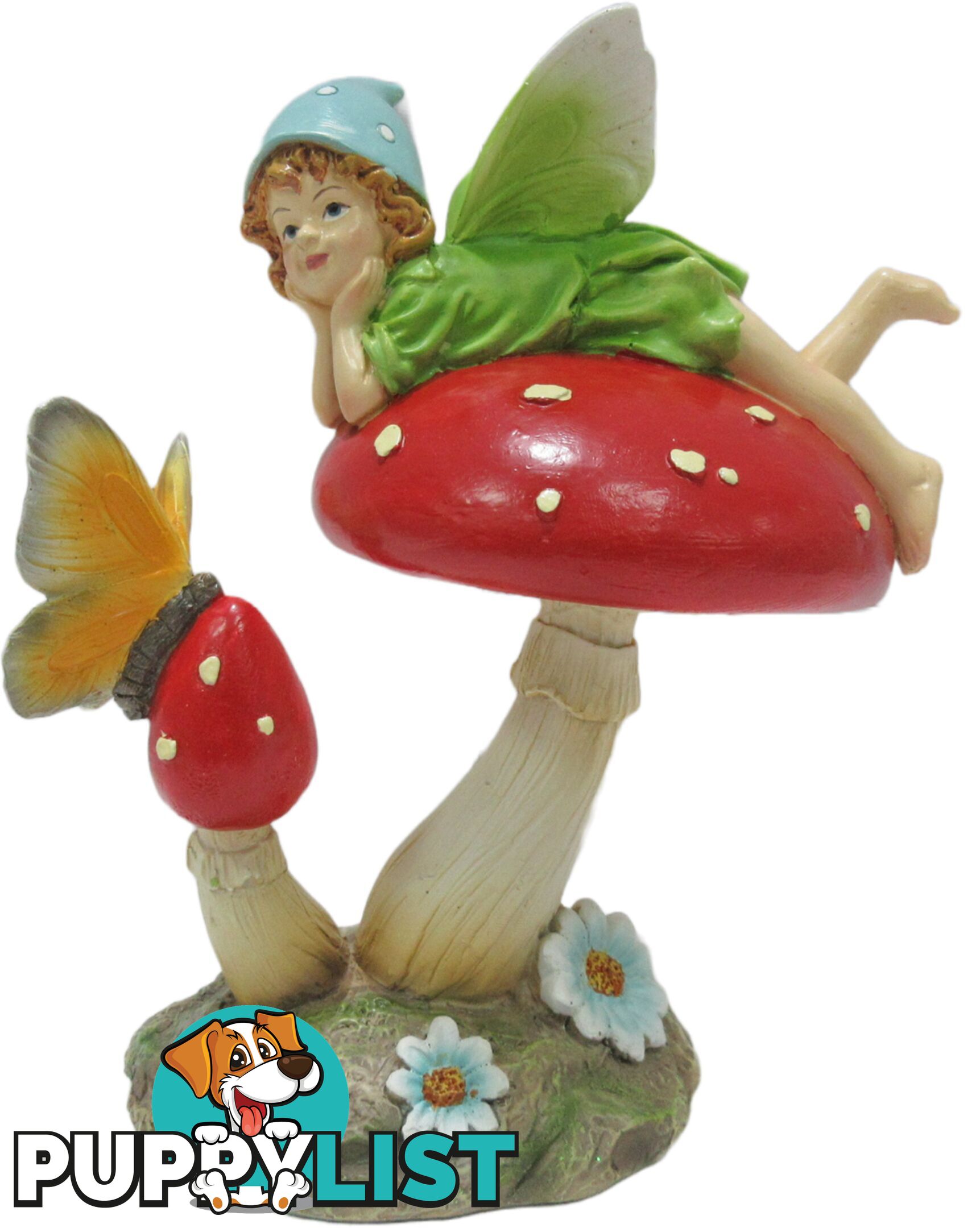 Cotton Candy -  Pixie Lying On Mushroom - Ccfv462 - 9353468018034