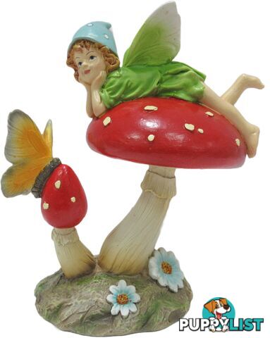 Cotton Candy -  Pixie Lying On Mushroom - Ccfv462 - 9353468018034