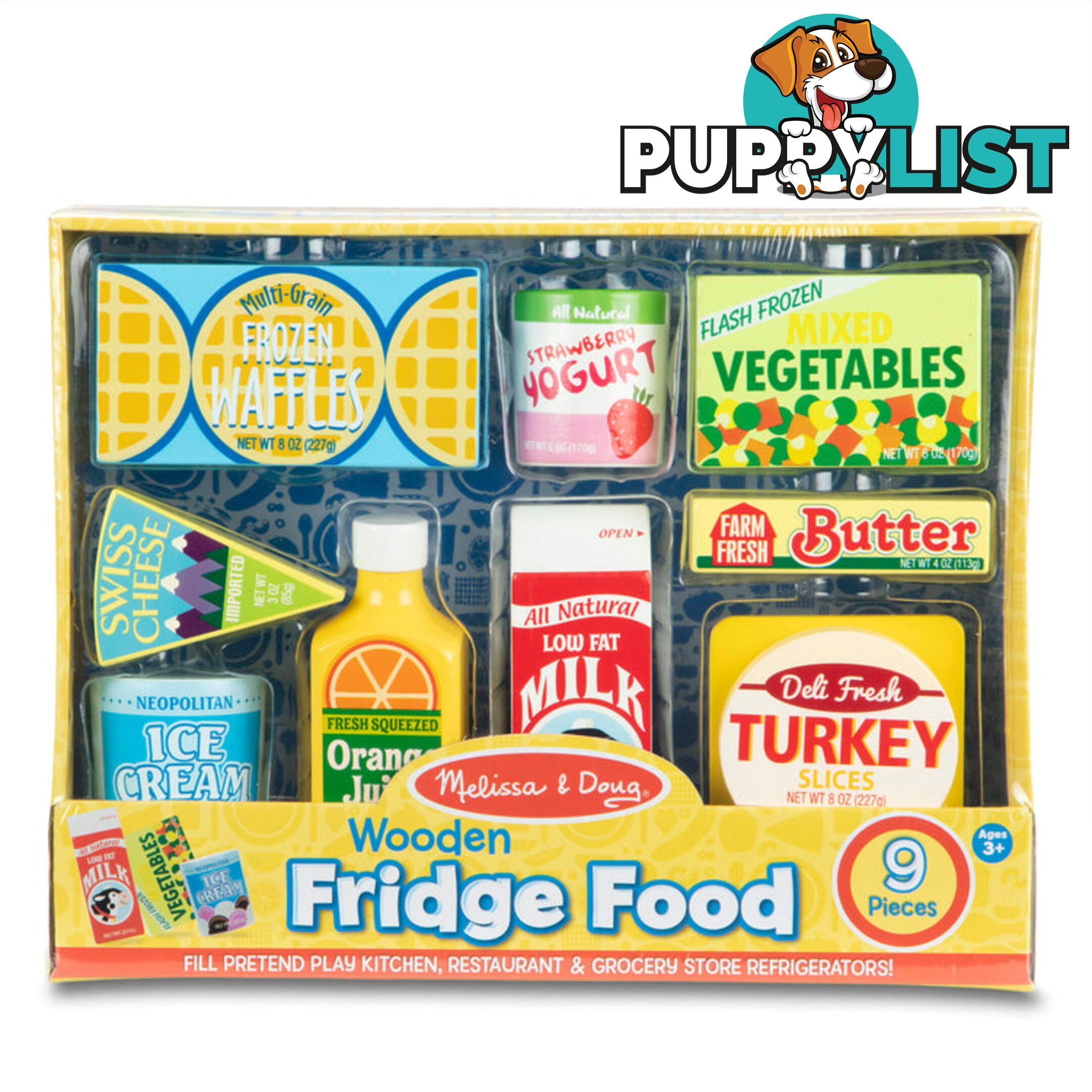 Melissa & Doug - Fridge Food Set - Wooden Play Food - Mdmnd4076 - 000772040761