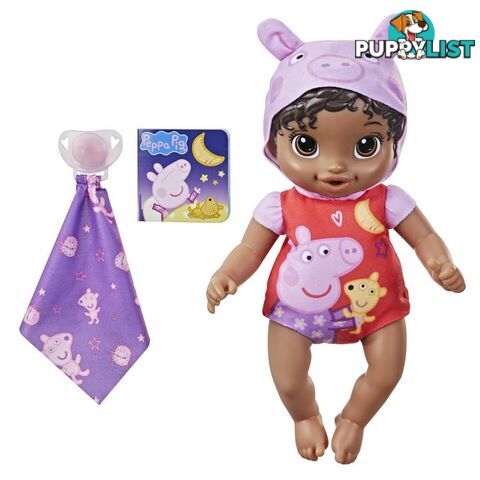 Baby Alive - Goodnight Peppa Doll Peppa Pig Toy First Baby Doll Soft Body Kids Ages 2 Years And Up Black Hair  Hasbro F3160 - 5010993857838