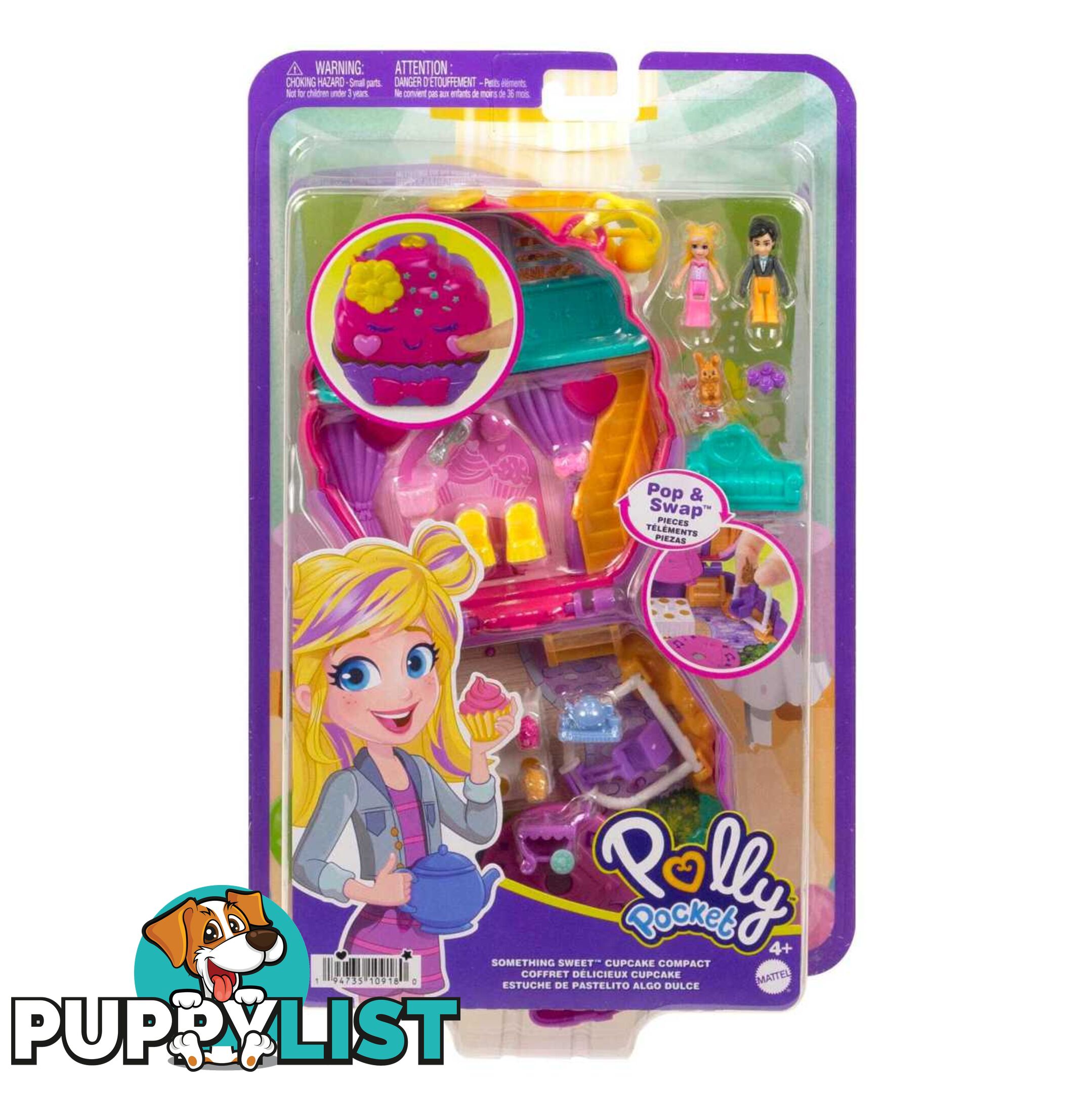 Polly Pocket - Something Sweet Cupcake Compact Playset - Mahkv31 - 0194735109180