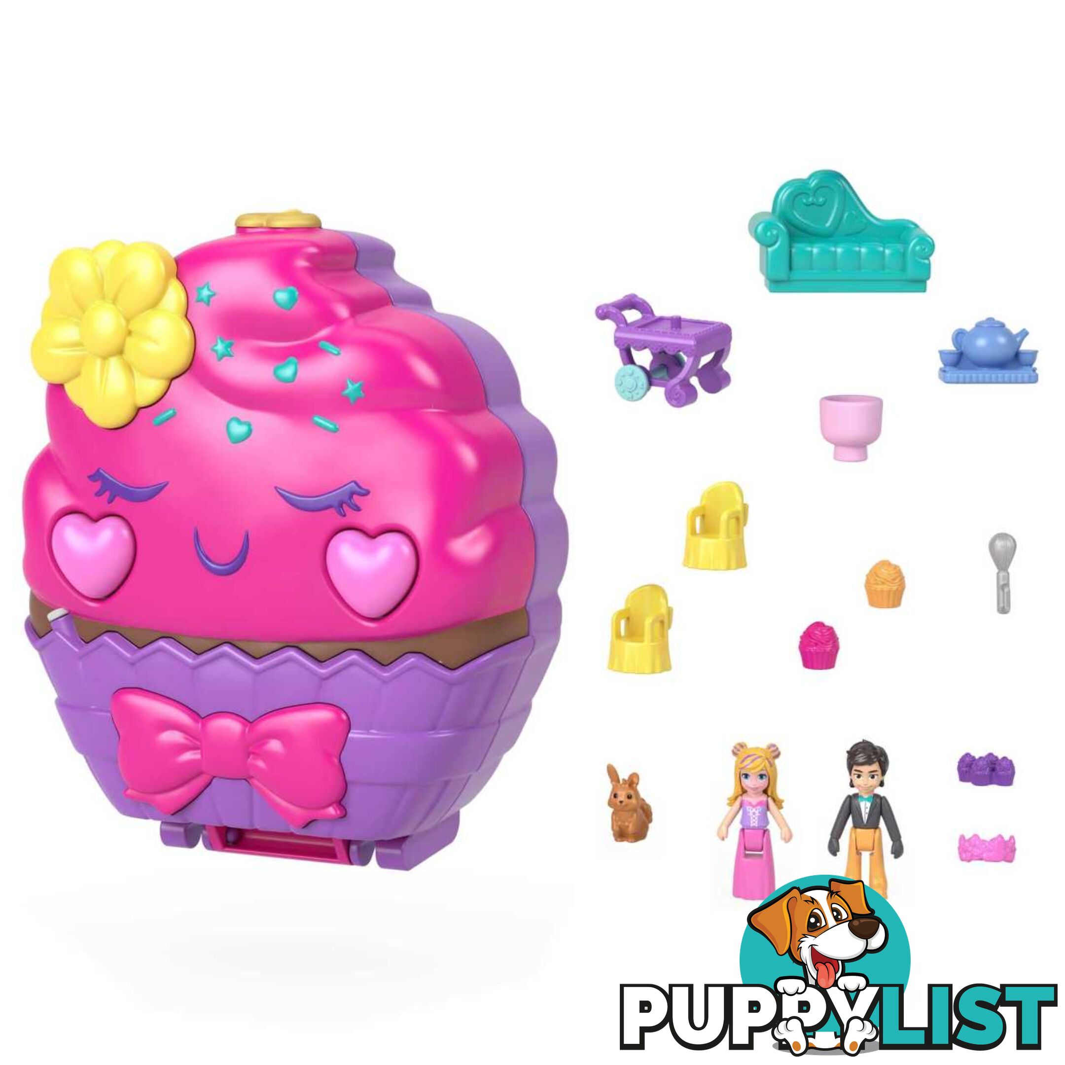 Polly Pocket - Something Sweet Cupcake Compact Playset - Mahkv31 - 0194735109180