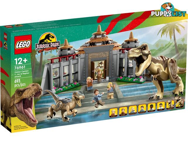 LEGO 76961 Visitor Center: T. rex & Raptor Attack - Jurassic World - 5702017421964