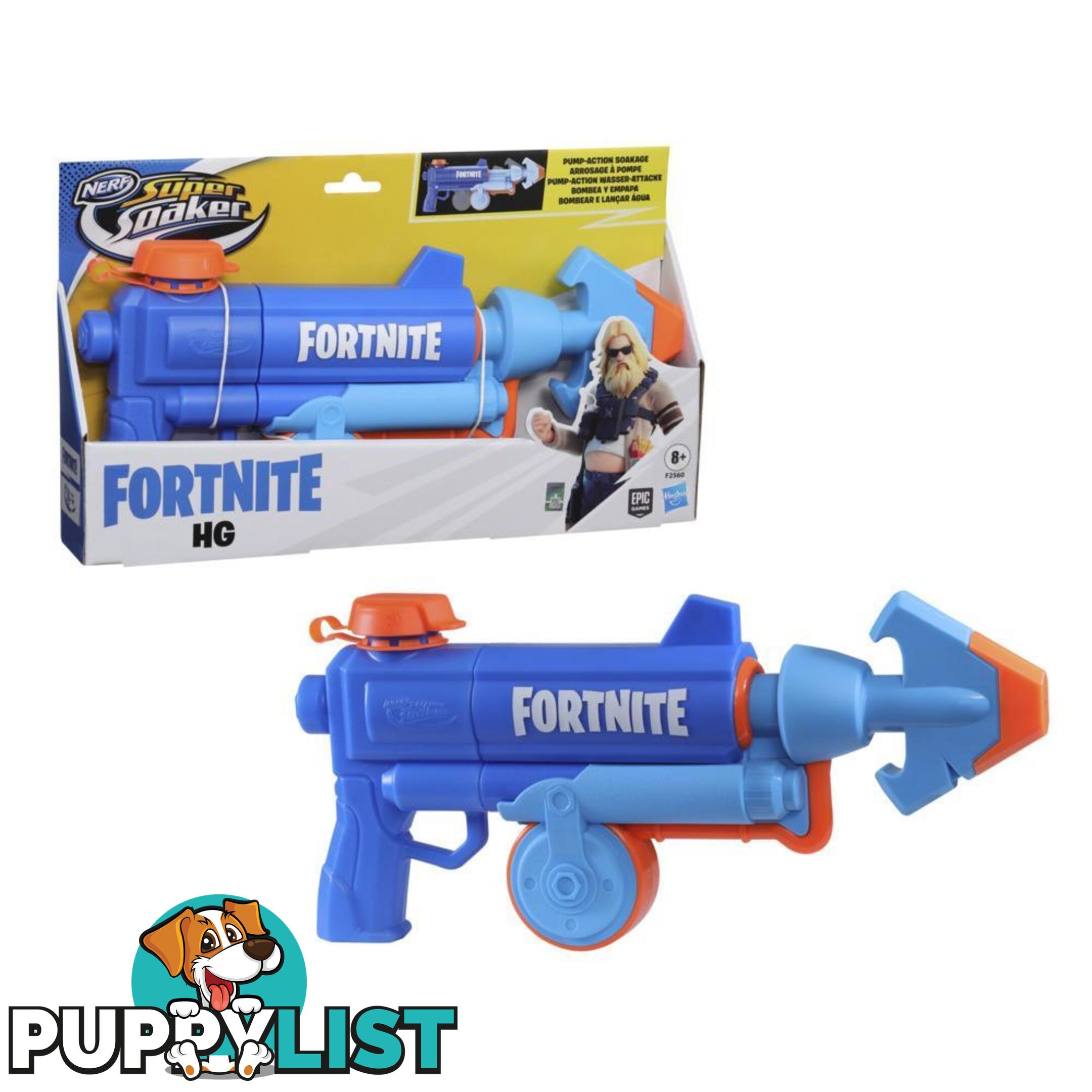 Nerf Super Soaker Fortnite Hg Water Blaster Pump-action Soakage Hasbro - Hbf25606loo - 5010993898794