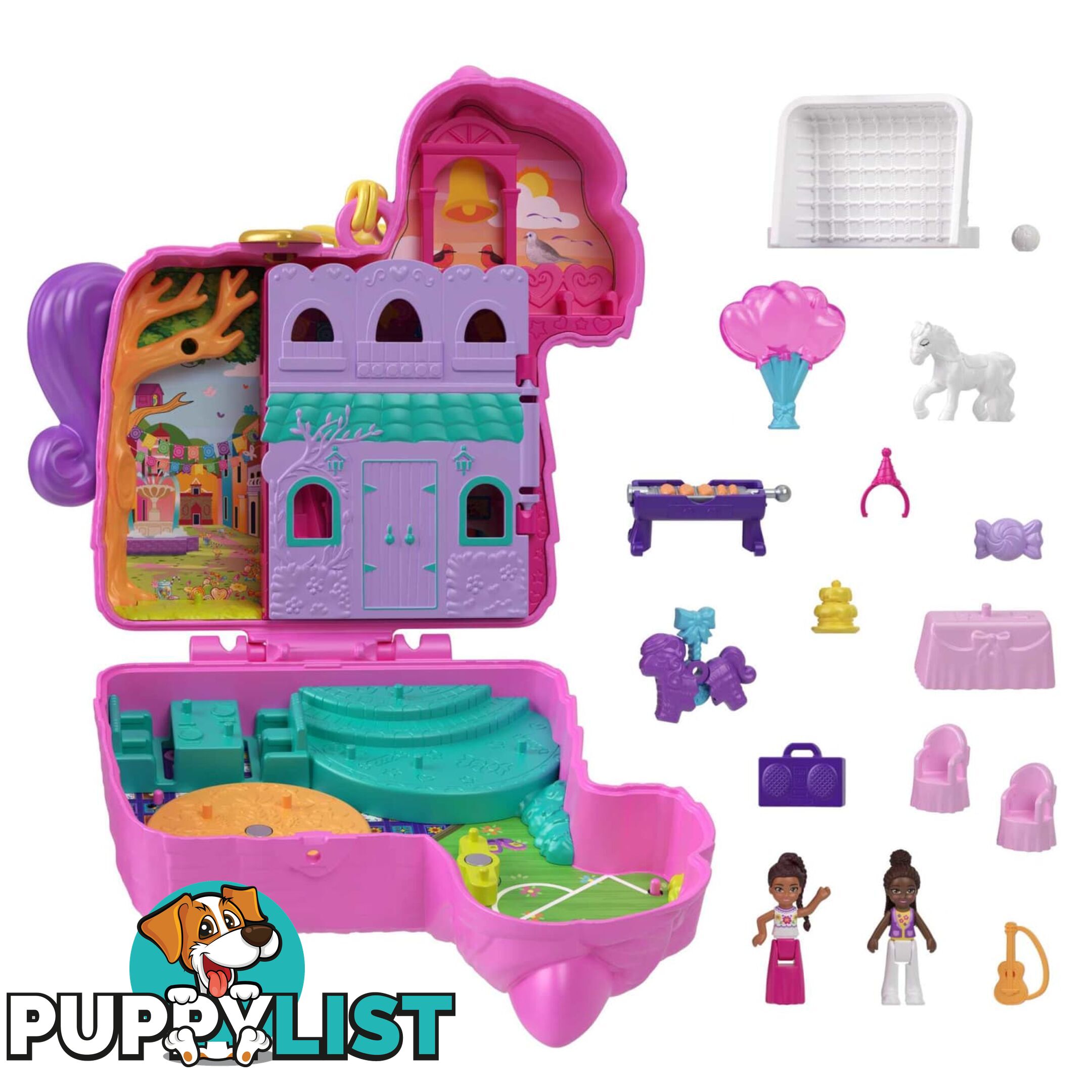 Polly Pocket - Mini Toys PiÃ±ata Party Compactâ„¢ Playset With 2 Dolls And Accessories Mattel - Mahkv32 - 194735108657