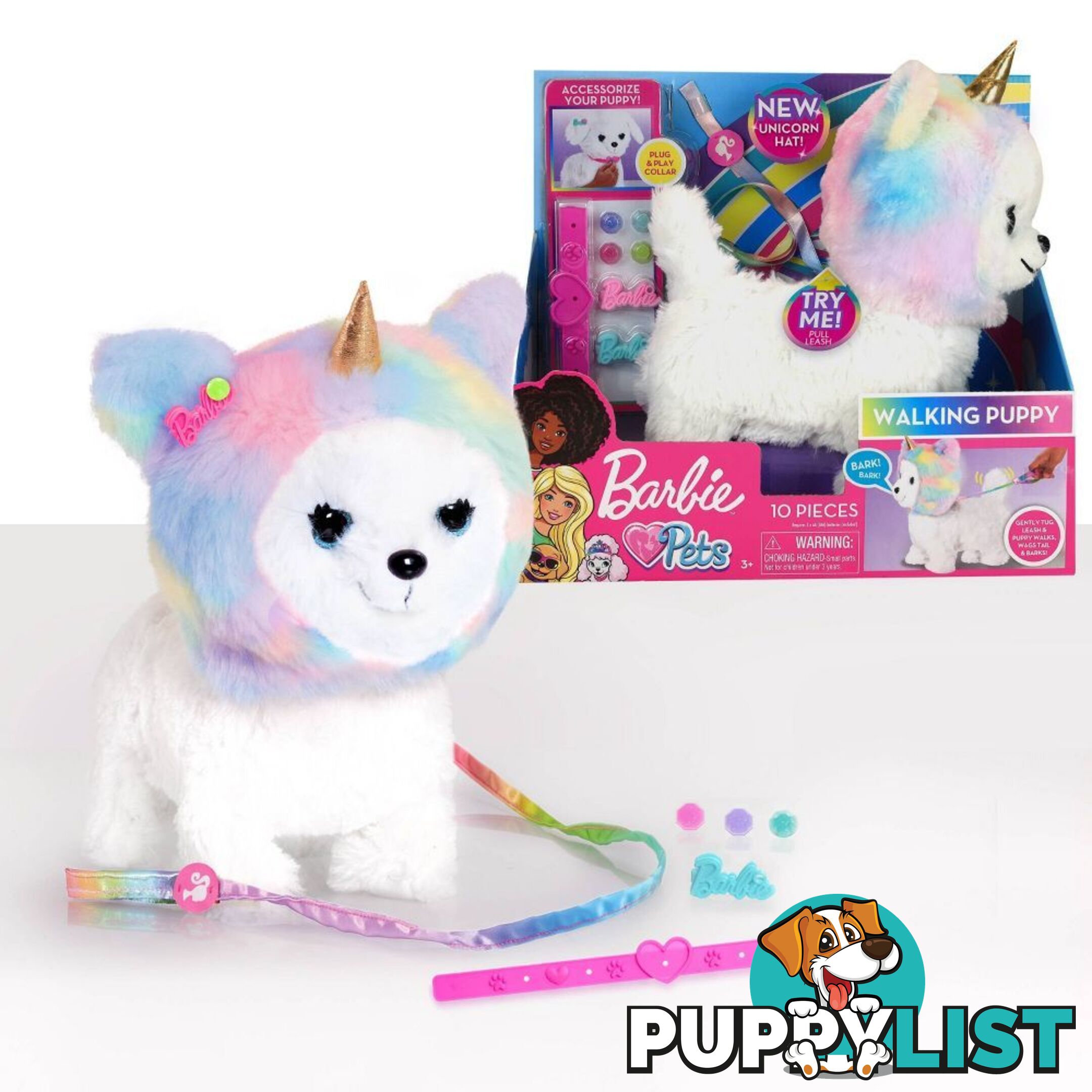 Barbie - Walking Puppy - Bj63262 - 886144632624