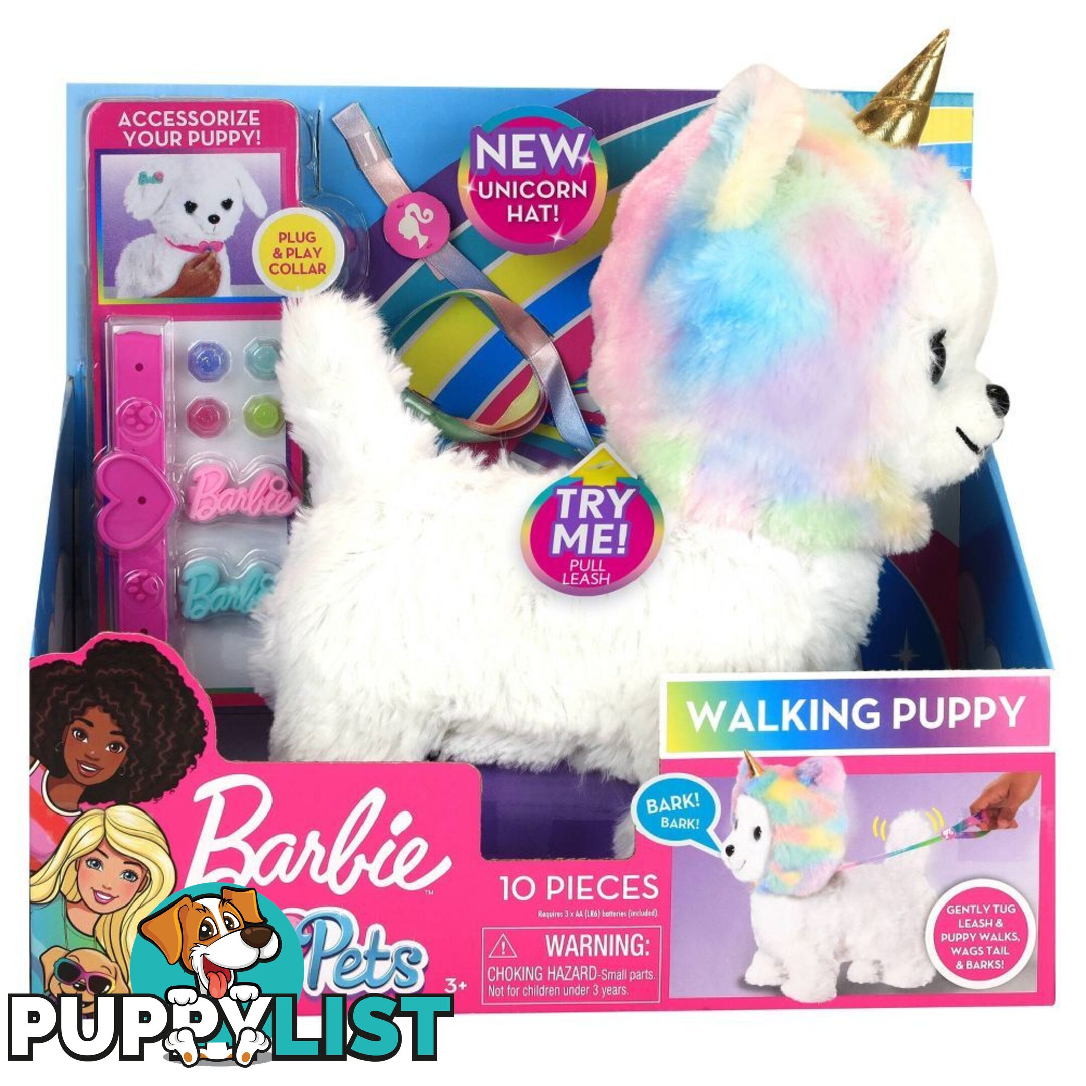 Barbie - Walking Puppy - Bj63262 - 886144632624