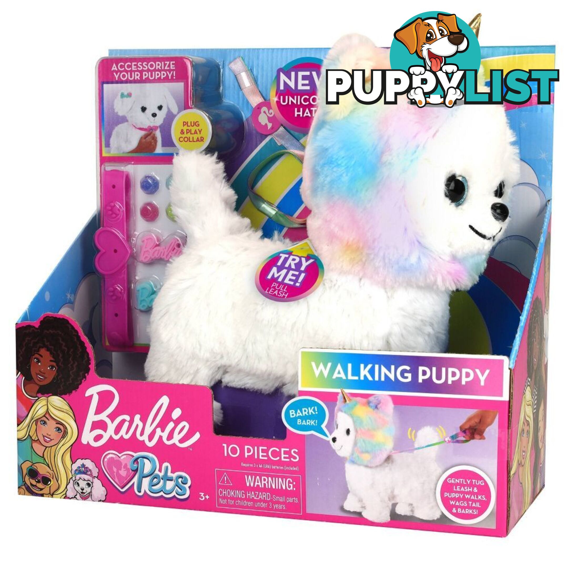 Barbie - Walking Puppy - Bj63262 - 886144632624