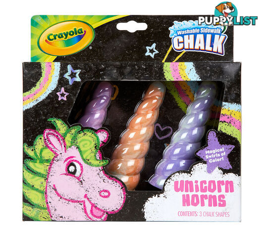 Crayola - Unicorn Sidewalk Chalk Mystery 3 Count (Assorted Styles)- Bs512050 - 071662320508