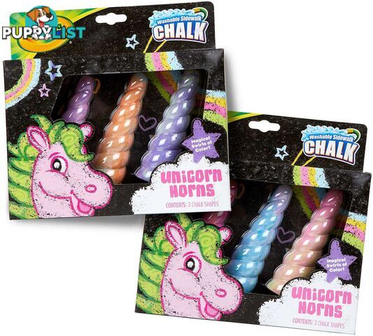 Crayola - Unicorn Sidewalk Chalk Mystery 3 Count (Assorted Styles)- Bs512050 - 071662320508