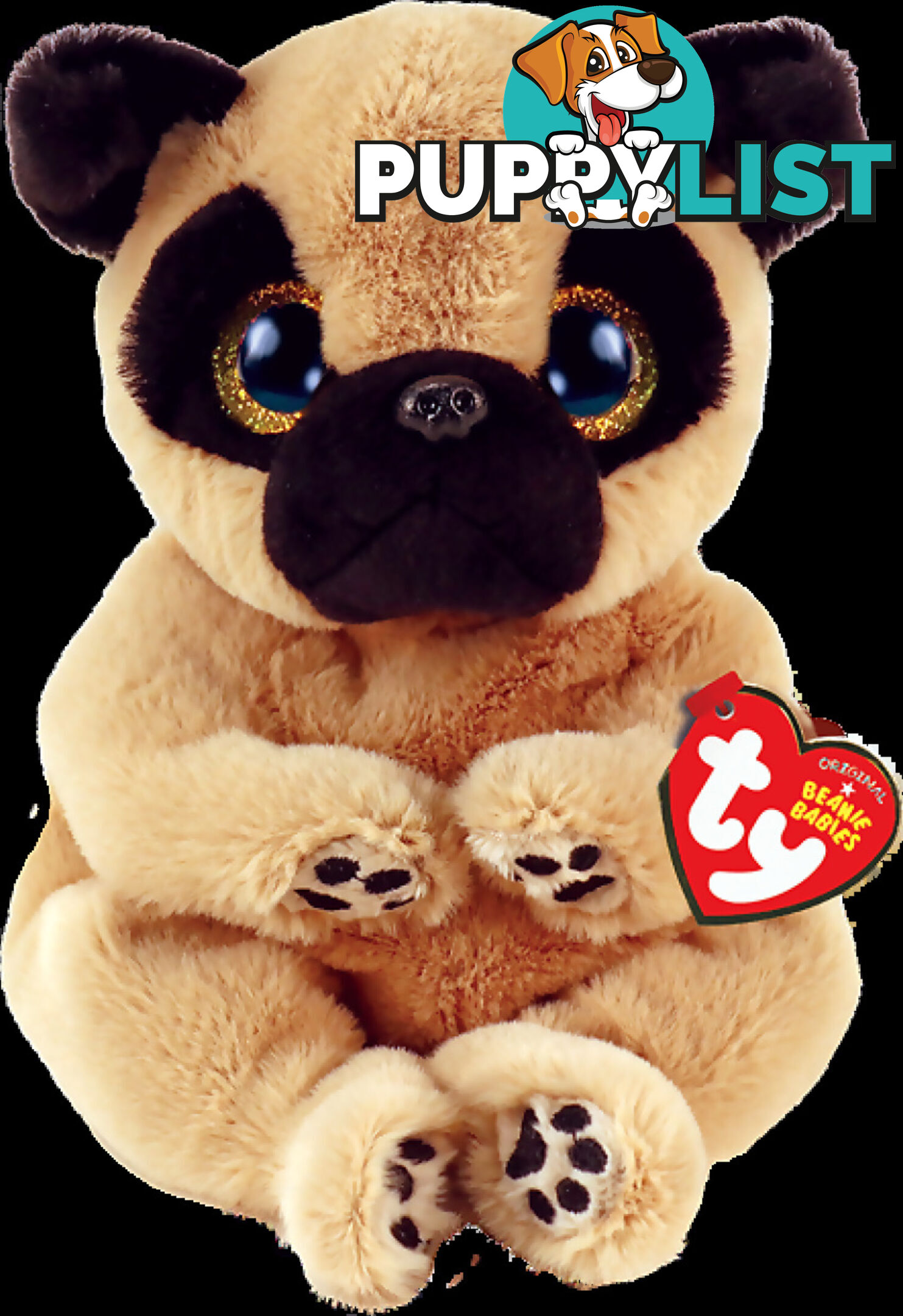 Ty - Beanie Bellies - Izzy Tan Dog Small 20cm - Bg40543 - 008421405435